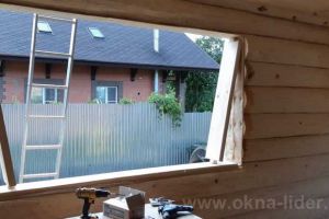 окосячка окон в деревянном доме
