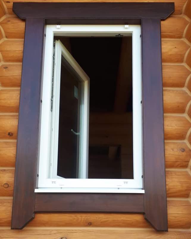 Обналичка на окна в деревянном доме снаружи своими руками из дерева .