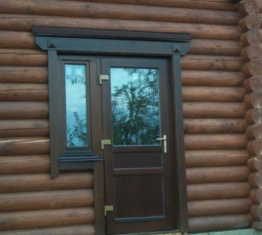 Окосячка проёмов в деревянном доме в Чехове №2